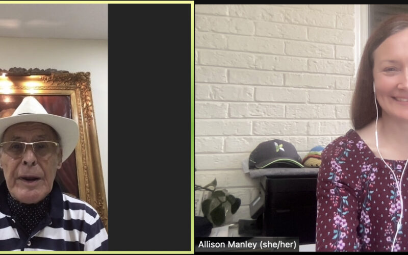 Zoom call with Courtney Jones and Allison Manley